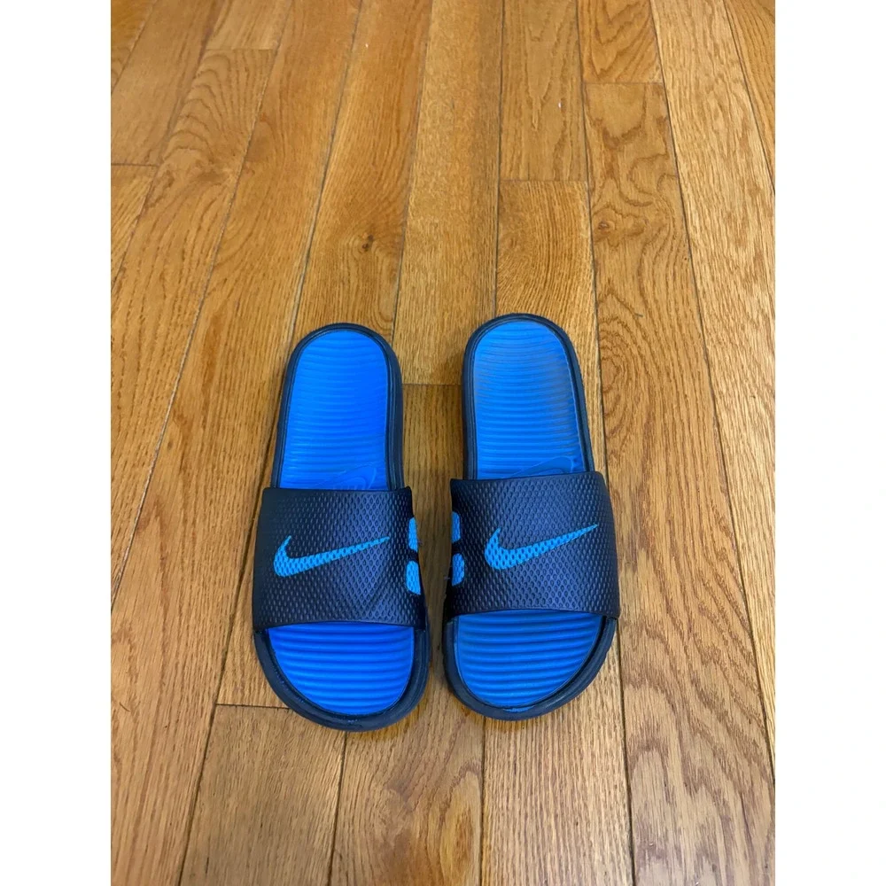 Nike Kawa Slide Men Blue Black Athletic Sandals 834818-440 Size 9